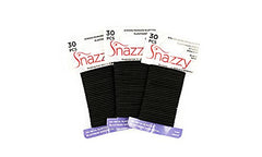 Snazzy Black Hair Bands Thin, 90pcs, Soft Painless No Damage Hair Elastics Ties, 3 Pack 30 per card